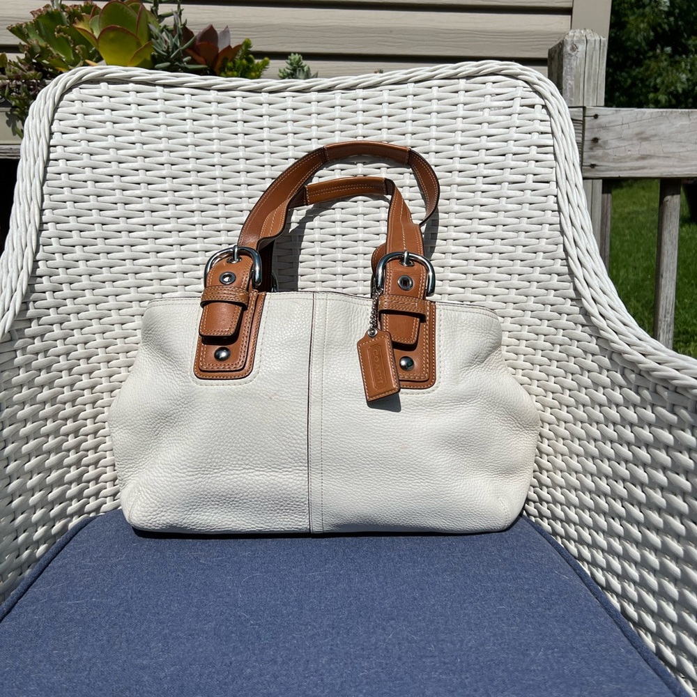 Coach Alex SoHo in White and Tan